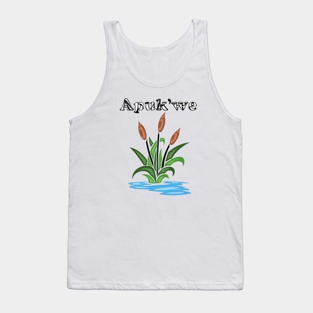 Indigenous Cat-tail (Apuk'we) Tank Top by KendraHowland.Art.Scroll